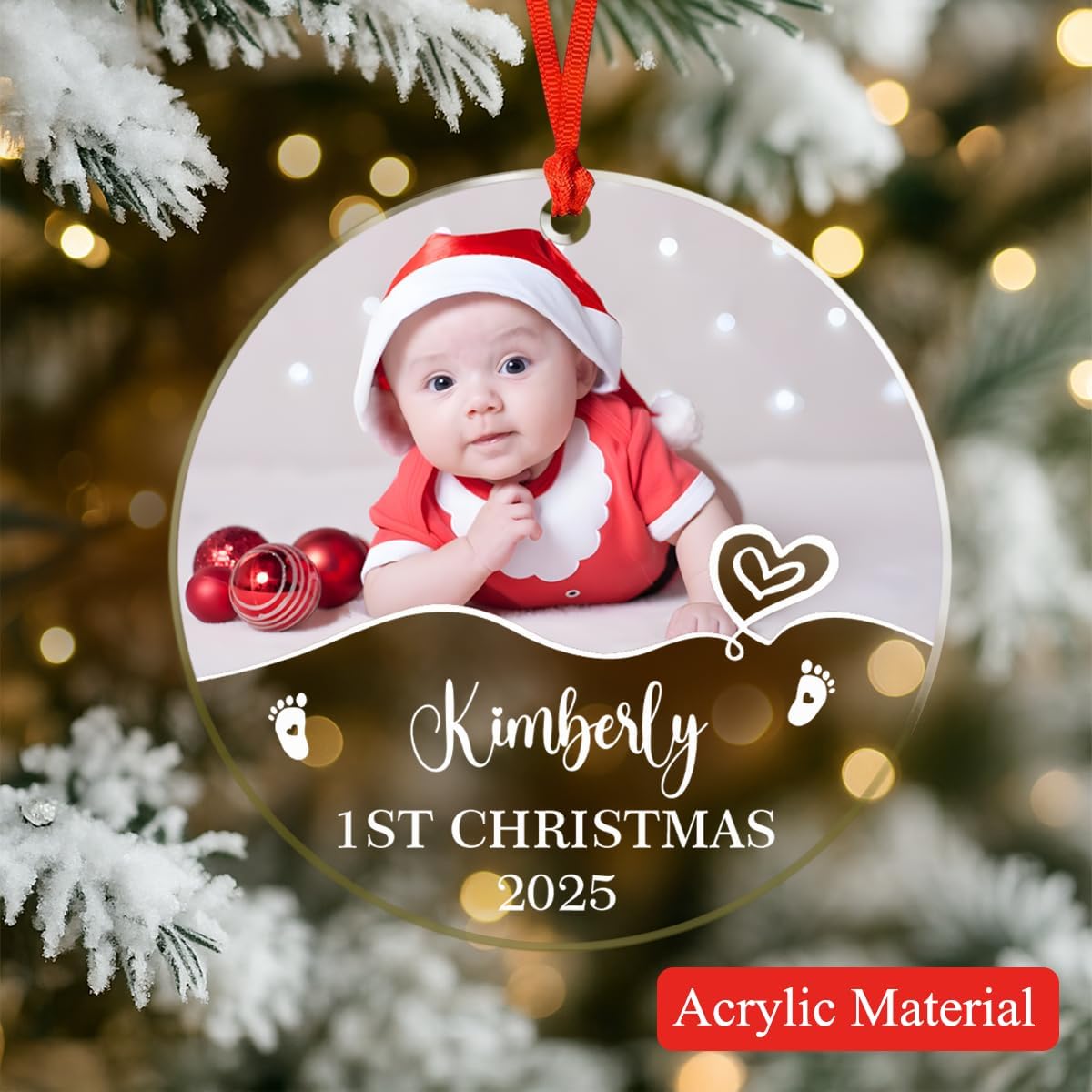 Personalized Christmas Ornaments with Names, Couple Glass Ornament, Custom Wedding Gifts for Couples 2025, Wedding Gift Ideas for Newly Wed Couple, Bride, Bridal Shower, Future Mr & Mrs (F4)