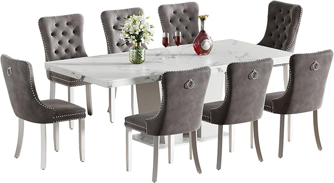 Henf 63"-79" Extendable Dining Room Table and Chairs Set - Image 9