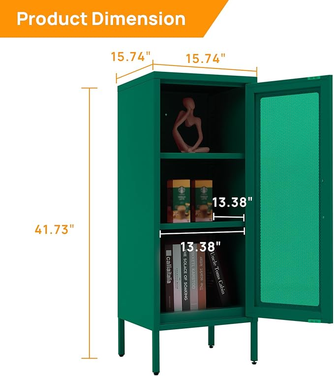Slim Metal Storage Cabinet - Image 3