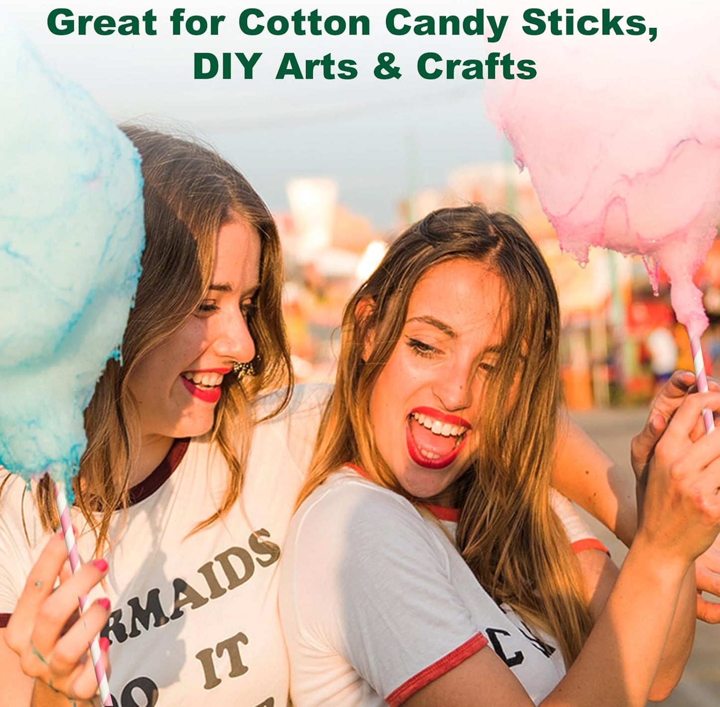 Biodegradable Pink Paper Straws for Drinking - 10 Inches Long, 0.24" Diameter, Pack of 100