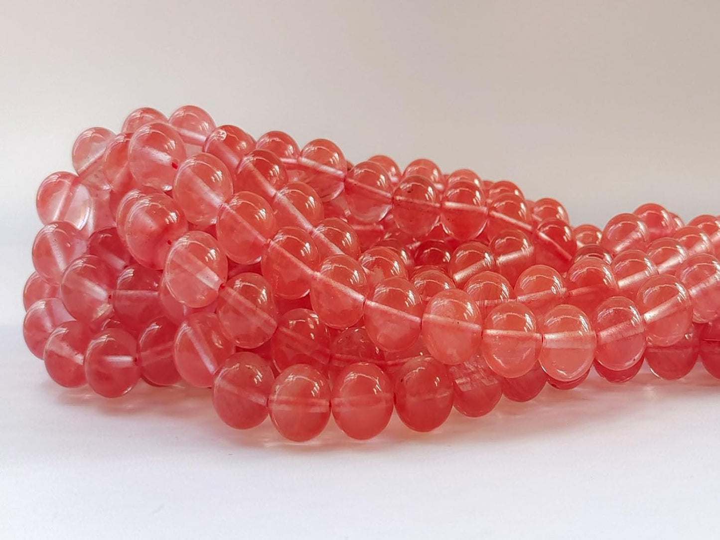 Stone Beads 6mm 140pcs Watermelon Quartz Beads Round Loose Gemstones Beads for Bracelet Necklace Jewelry Making (6mm, 60624 Watermelon Quartz)