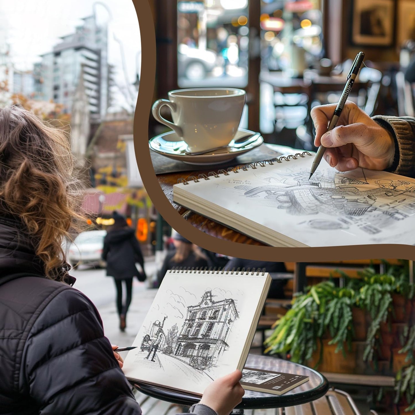 Fuxi Sketchbook 8.5x11, 100 Sheets Hard Cover Sketch Book 8.5" x 11", 68 lb/100gsm Drawing Pad Paper, Spiral Sketch Pad 8.5" x 11", Blank Sketchbook for Art Class, Artist Supplies for Adults