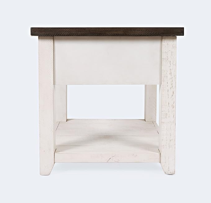 Jofran Madison County Harris End Table, Vintage White - Image 5