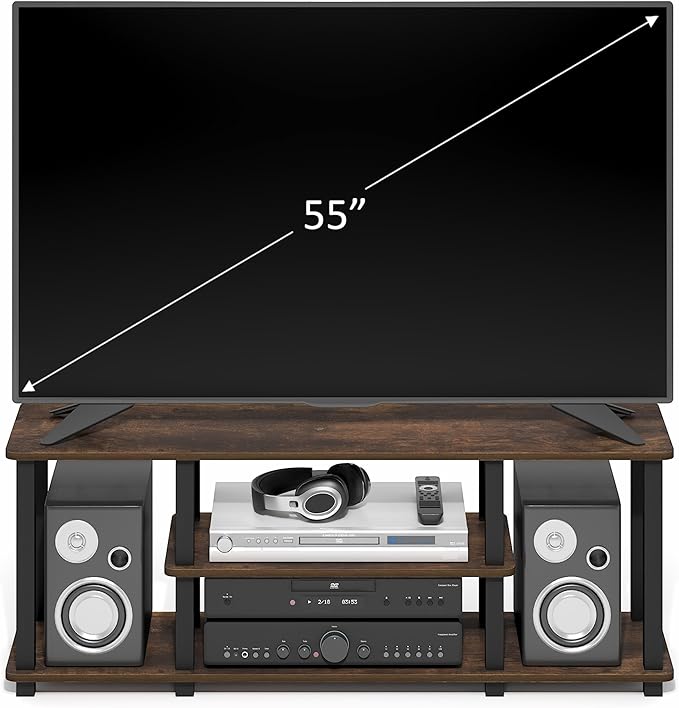 Furinno Turn-S-Tube TV Stand, 3-Tier Toolless Assembly Entertainment Center - Image 5