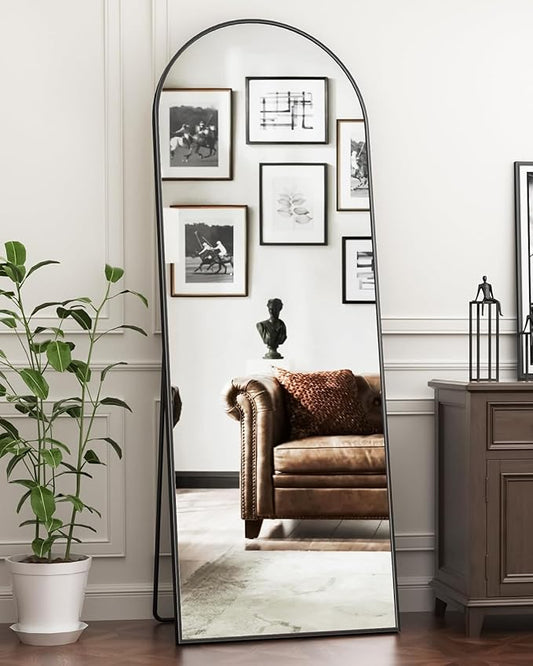 Antok 65" x22” Arched Full Length Floor Mirror, Free Standing/Wall Mount/Leaning by AntokMirror
