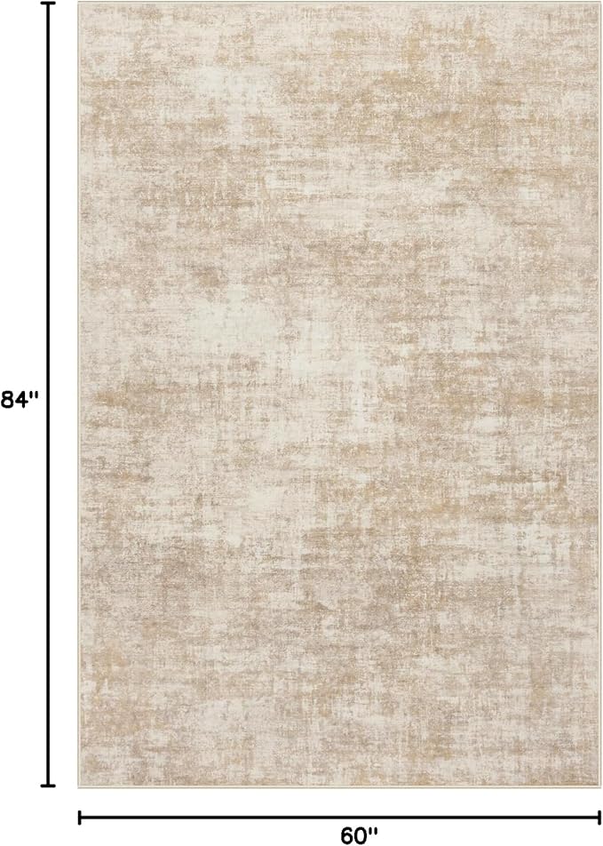 5x7 Area Rugs Washable Rug: Modern Abstract Living Room Rug Soft Anti-Skid Thin - Image 2