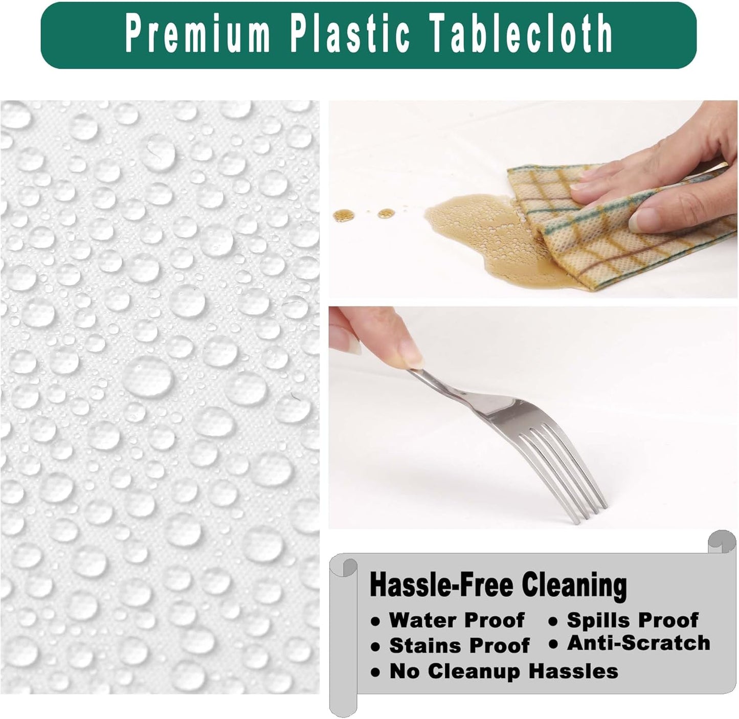 Aqua Blue Plastic Tablecloths 2 Pack Disposable Table Covers 54 x 108 Inch. Baby Shower Party Tablecovers Seafoam Blue Table Cloths for BBQ Picnic Birthday Wedding Parties 8 ft Rectangle Table Use