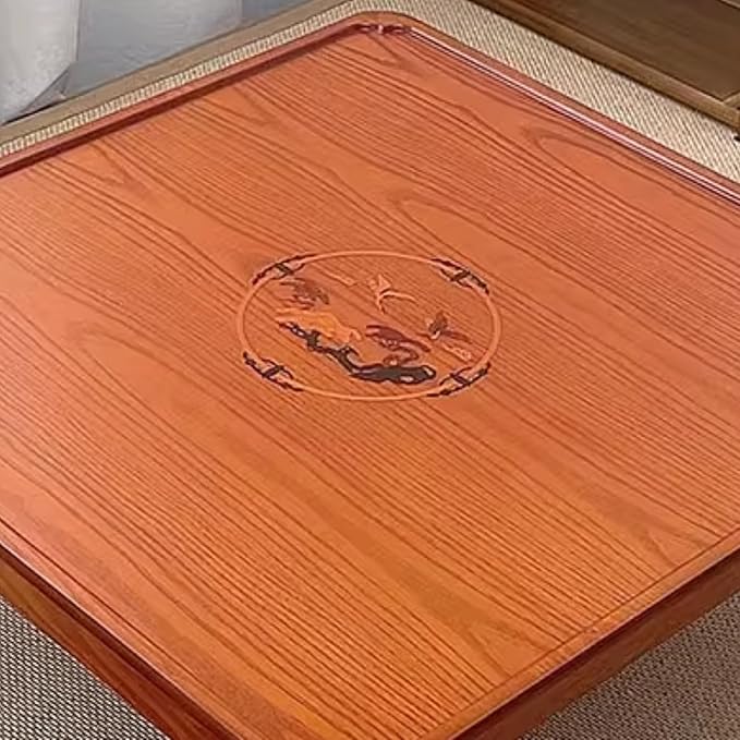 Square Folding Coffee Table, Korean Dining Table, Solid Wood Low Tables - Image 5