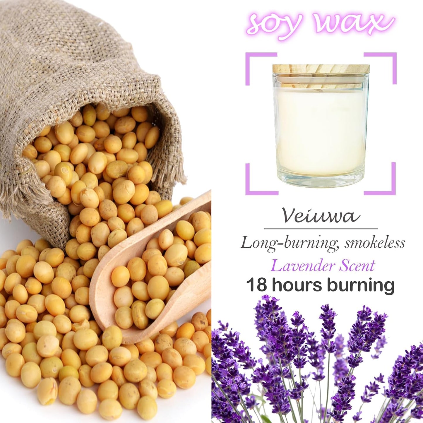 12 Pcs 6 Oz Mini Soy Candles,Lavender Scented Bulk Candle Set,Aromatherapy Candle,Great Stress Relieving Scented Candles for Girls as a Gift for Birthdays, Weddings Party Favors!