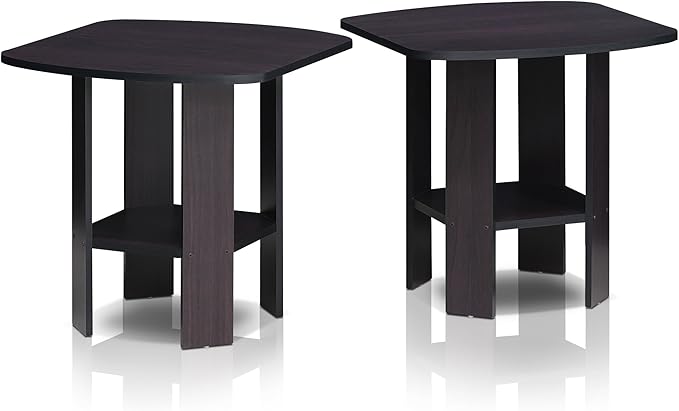 Furinno Simple Design Side Table Set of 2, 2-Tier Modern End Table - Image 6