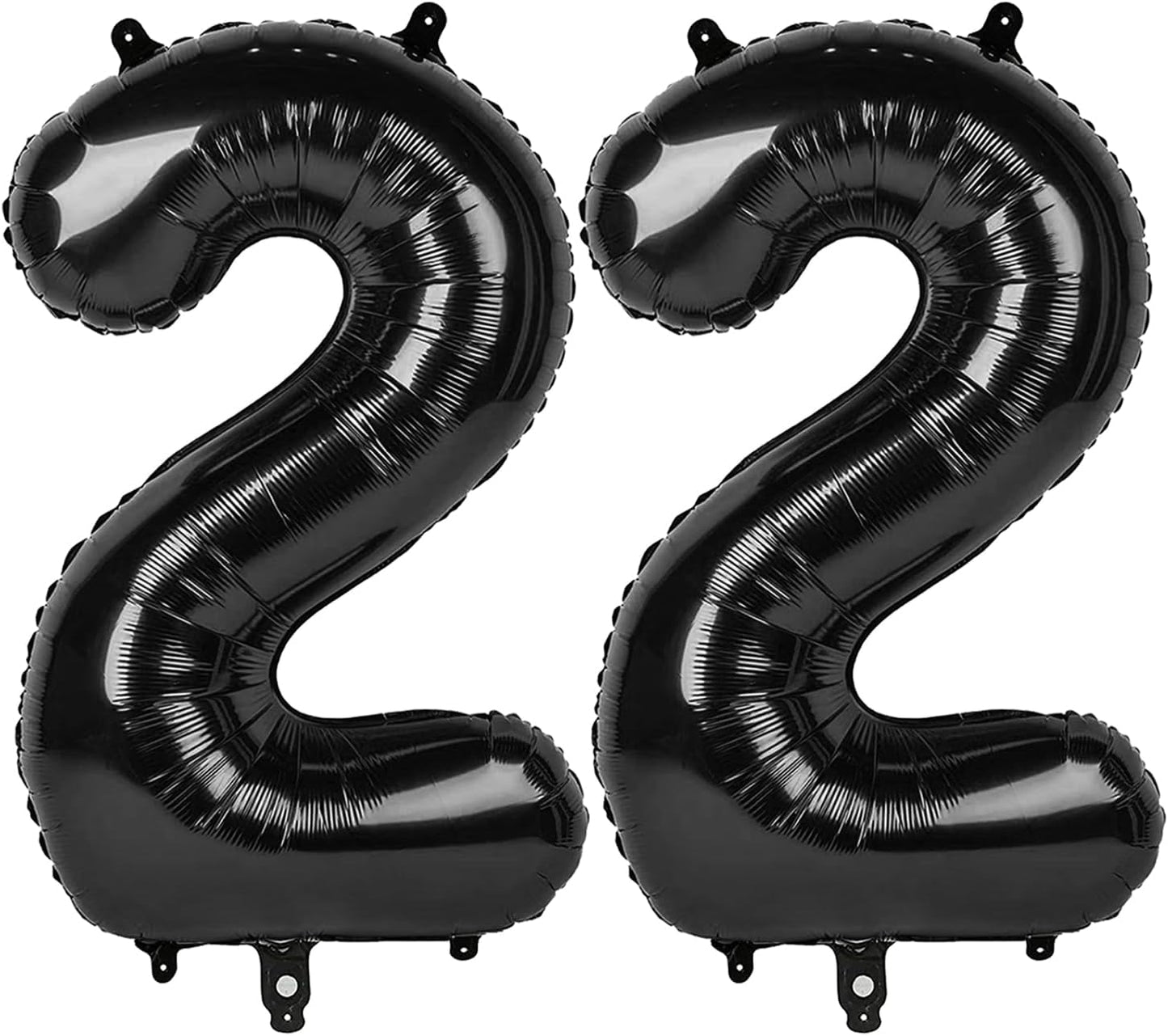Black Number 22 Balloon - 40 Inch, Birthday Party Decorations, Anniversary & Graduation Supplies