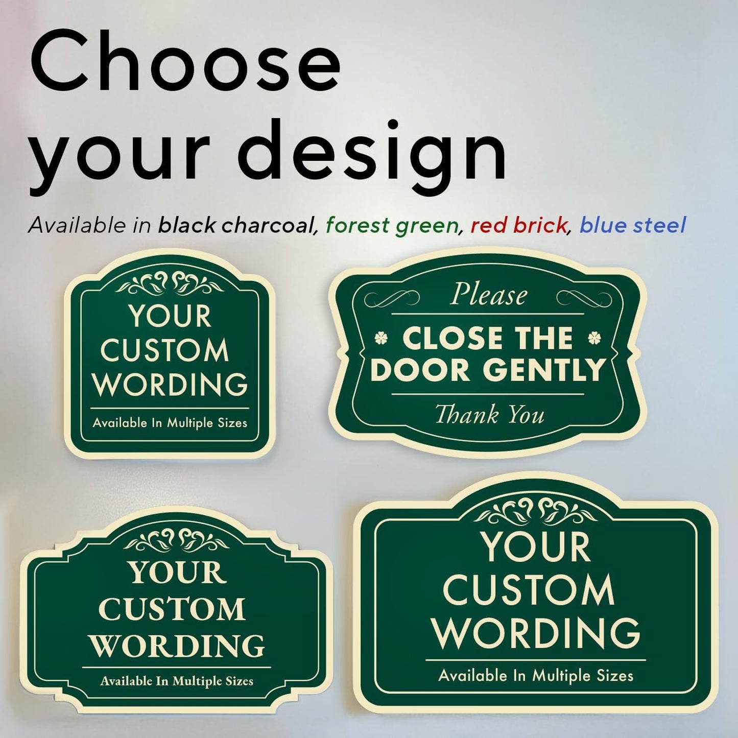 Personalized Green Outdoor Metal Sign, 30x24 In, Waterproof, USA Made