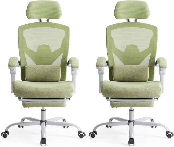 Sweetcrispy Office Computer Desk Chair Set of 2, Ergonomic High-Back Mesh by Sweetcrispy