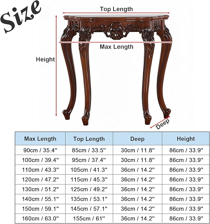 Vintage French Console Table, Wood Entryway Table - Image 3