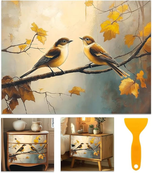 6 Sheets Birds Rub on Transfers by BEUNITONE