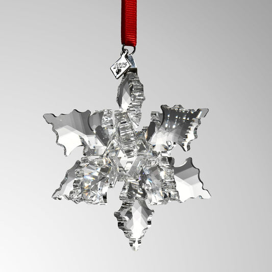 2025 Annual Edition 3D Crystal Snowflake Ornament Christmas Ornament Home Decor Gift (2025-Clear 3D)