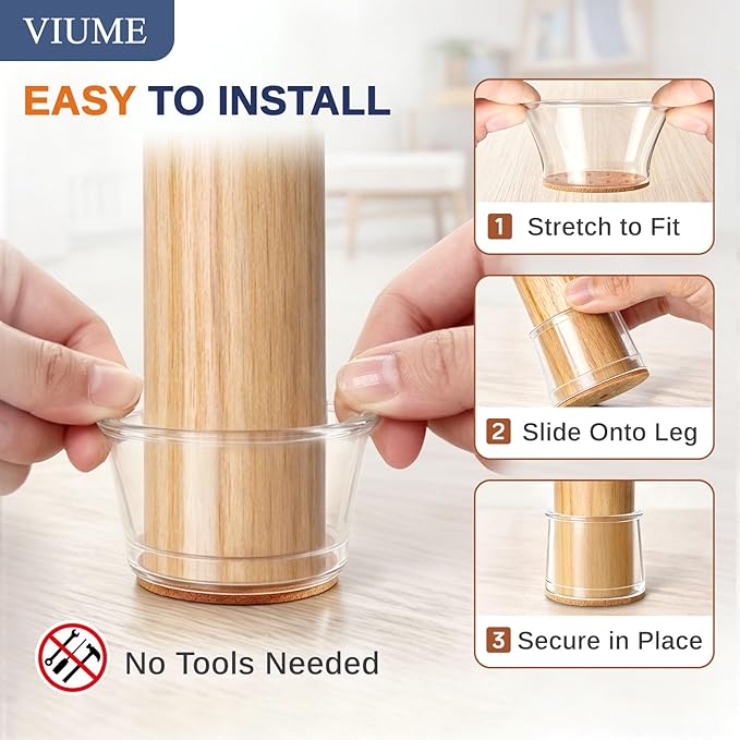 VIUME 24 Pcs Chair Leg Floor Protectors - Image 7