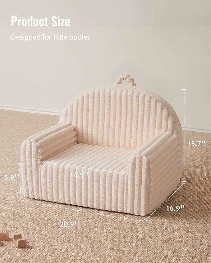 Blissful Diary Toddler Chair, Snuggly Soft Kids Sofa Chair, Supportive Toddler - Image 2