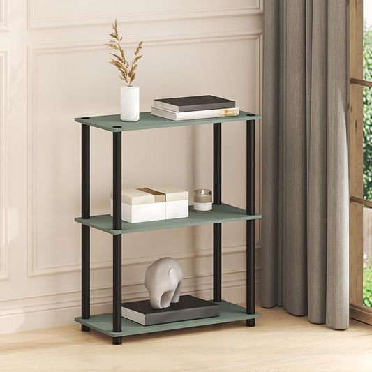 Furinno Turn-N-Tube Storage Shelves, 3-Tier Book Shelf, Corner Shelf, Toolless by Furinno-FitsYourSpaceFitsYourBudget