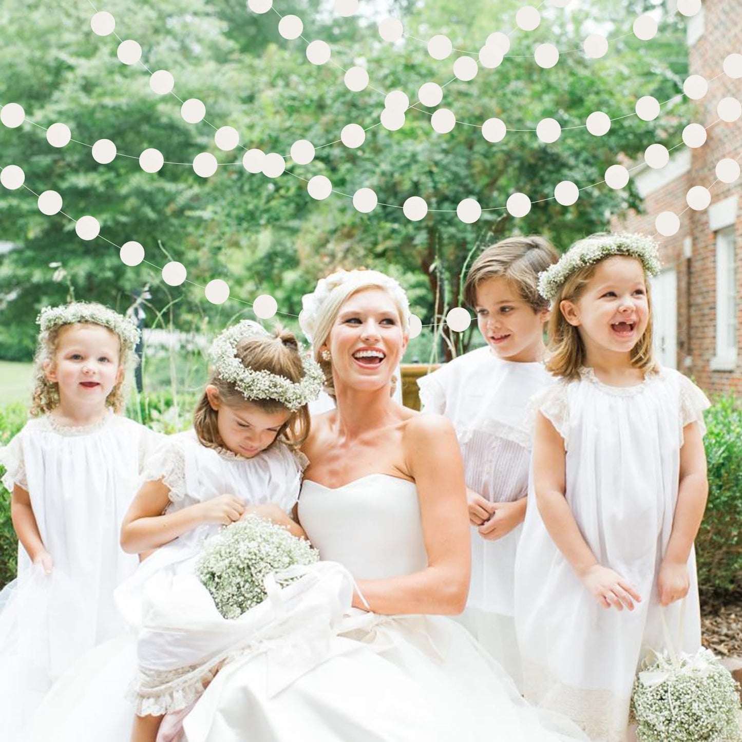 White Glitter Party-Decorations Paper-Garland Streamers - 52ft Birthday Banner Baby Shower Bachelorette Wedding Hanging Supplies Decor Hugfond