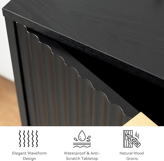EYYTHUNG Fluted Storage Cabinet - Image 5