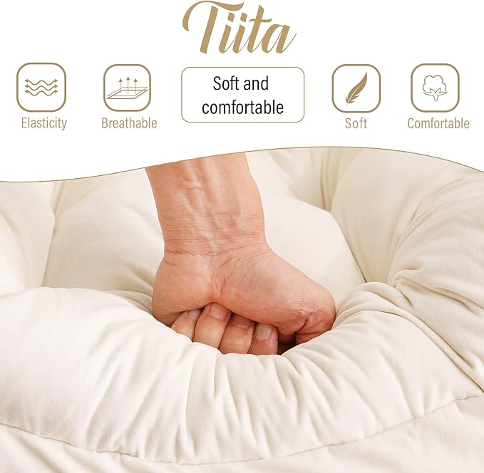 Tiita Modern Large Accent Lounge Lazy Chair, Leisure Sofa Reading Armchair - Image 9