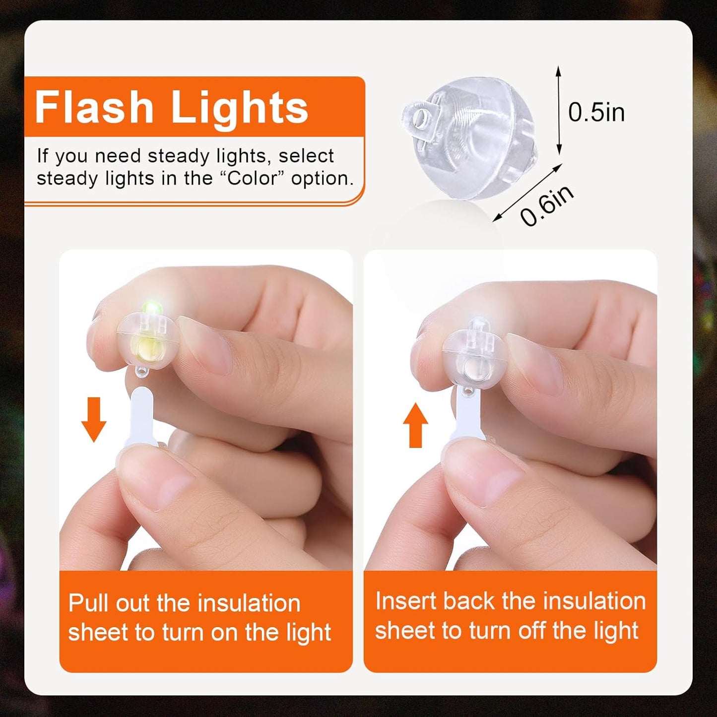 50PCs Mini Led Lights,Flash Led Balloons Light for Party Decorations Neon Party Lights for Paper Lantern Easter Eggs Birthday Party Wedding Halloween Christmas Decoration-Blinking White