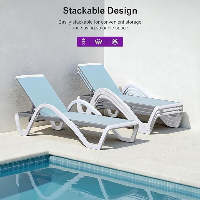 PURPLE LEAF Patio Chaise Lounge Chair - Image 5
