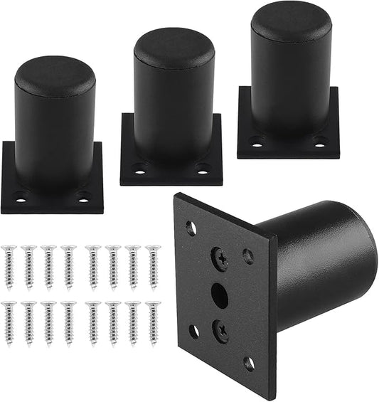 Set of 4 Furniture Legs 2.36 Inch, Adjustable Aluminum Alloy Cabinet Legs by Kyuionty