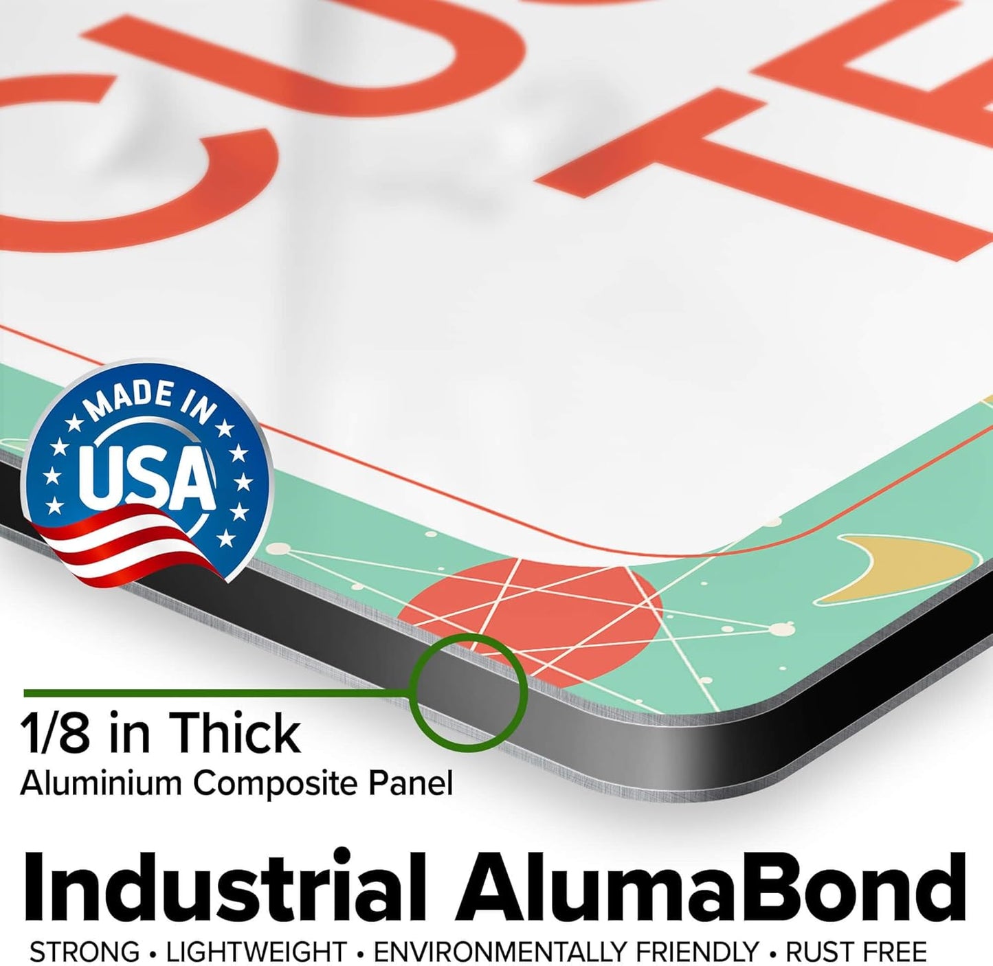 Custom Sign, Custom Street Sign, 11 Font Colors, 13 Font Styles, 4 Hole Options, 22 Sizes, 12x18 Inches, Rust Free DiBound, Fade Resistant, Made in USA by My Sign Center (Mid-Century Modern 2)