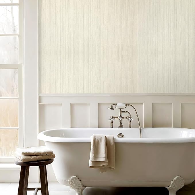 Grasscloth Wallpaper Peel and Stick Texture Contact Paper 15.7"x196.8" Vintage - Image 6