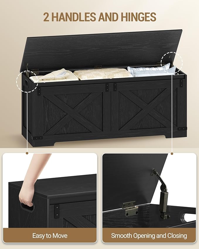 Hzuaneri 47.2" Storage Chest, Large Storage Trunk - Image 4