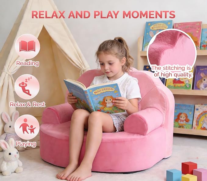 Snuggly Toddler Chair, Soft Kids Sofa - Image 6