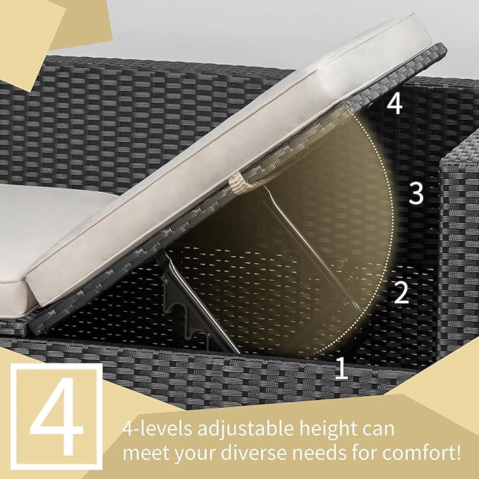 JAMFLY Patio Furniture Sets, 4-Piece Outdoor Patio Furniture - Image 6