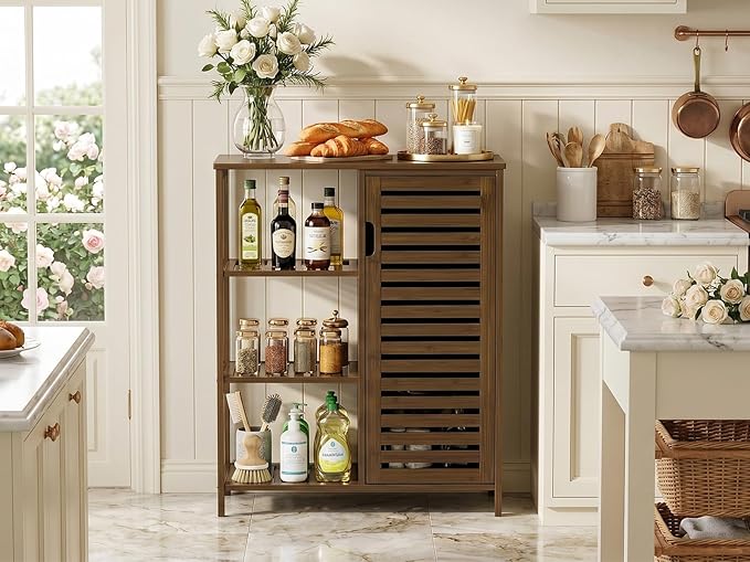 HITNET Bathoom Storage Cabinet, Bamboo Floor Cabinet - Image 6