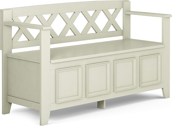 SIMPLIHOME Amherst Entryway Storage Bench by SimpliHome