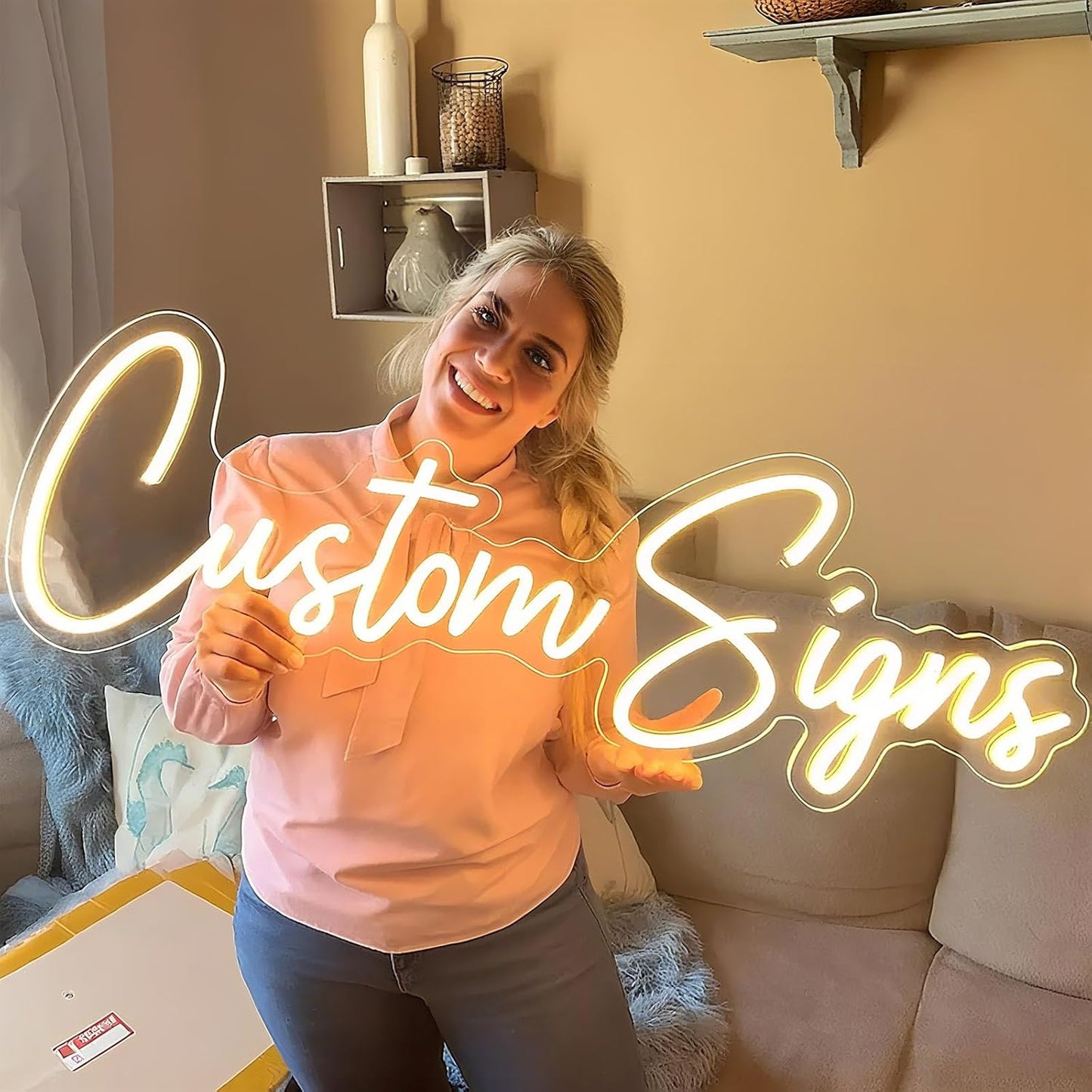 Custom Neon Signs for Wall Decor, Personalized Your Own Neon Name Sign Customizable for Bedroom Wedding Birthday Party Decorations Custom Neon Sign