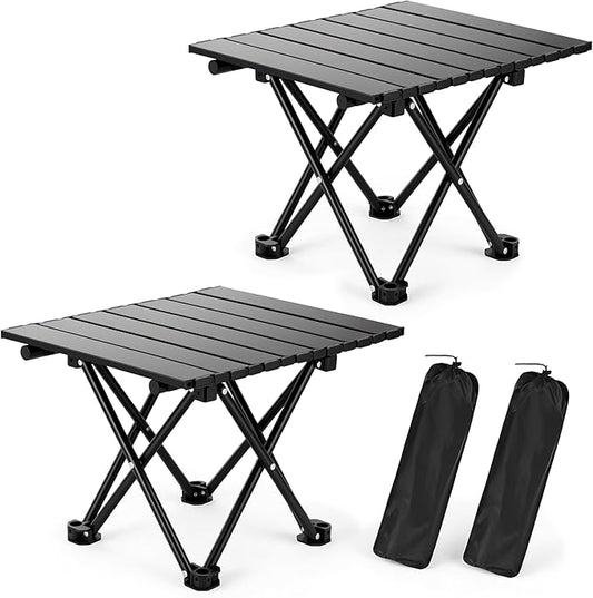 2 Pack Portable Camping Table Foldable, Ultralight Small Folding Beach Table by Unknown