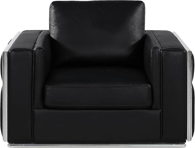 Blackjack Furniture Catania Modern Top Grain Italian Leather Sofa Set by BlackjackFurniture