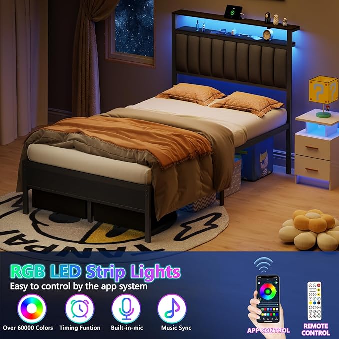 Furnulem Full Size Bed Frame - Image 7