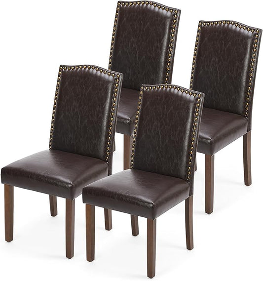 DUMOS Dining Chairs Set of 4, Modern PU Leather Kitchen Table Chairs by DumosLifestyle