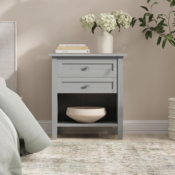 SIMPLIHOME Warm Shaker Bedside Table - Image 2