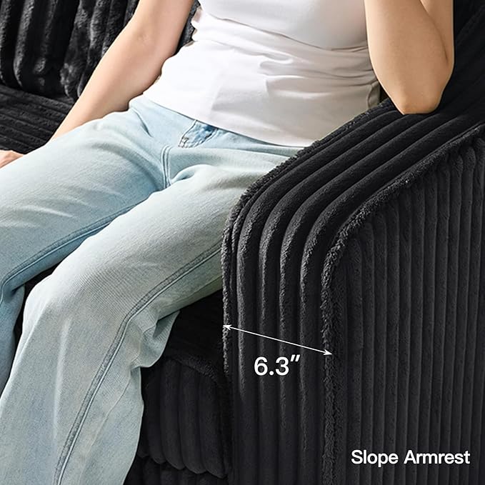 Belffin Sectional Couch with L-Shape Chaise L Shaped Couch with Ottoman - Image 7