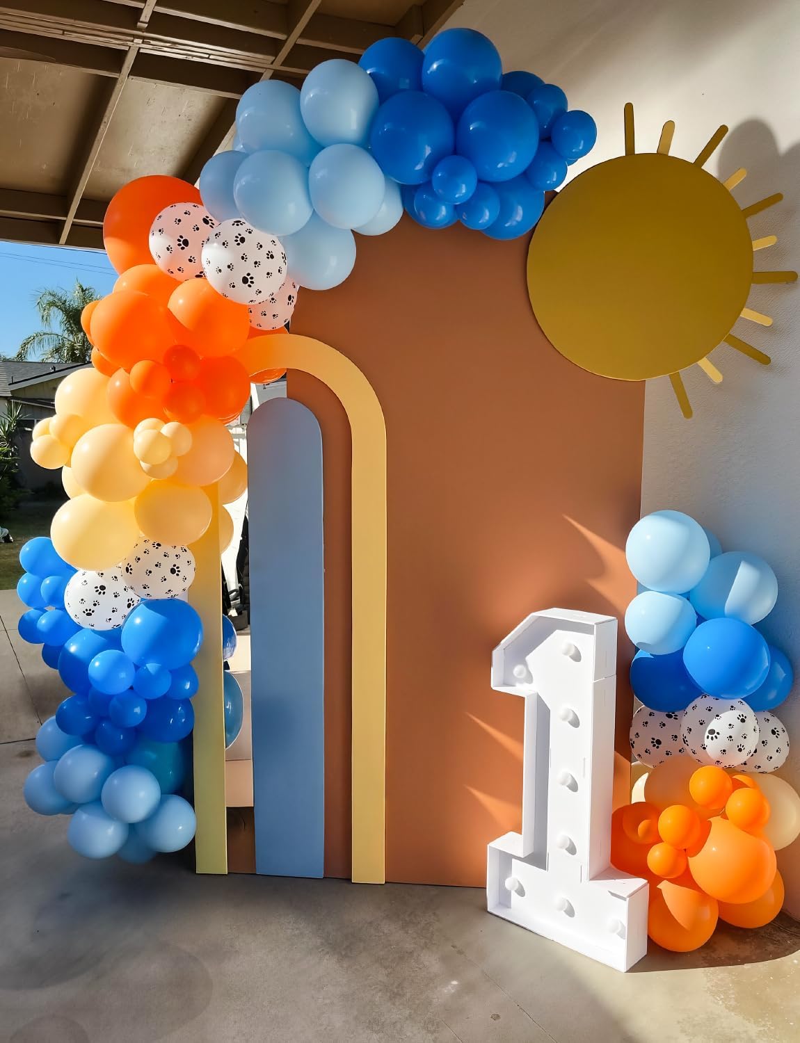 Blue and Orange Balloons – 12 Inch Blue Orange Balloons Set Thick Nude Balloon Shiny Confetti Latex Balloon for Birthday Baby Shower Wedding Party Decorations, Space Theme Party Supplies