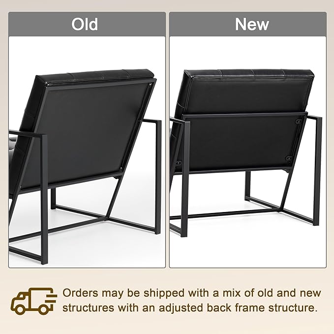 Glitzhome Mid Century Modern Accent Chairs Set of 2, Modern Living Room Chairs - Image 6