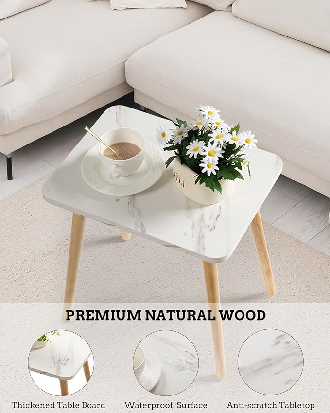 FORAOFUR Small End Table, Side Table Accent Table Living Room Bedroom Balcony - Image 4
