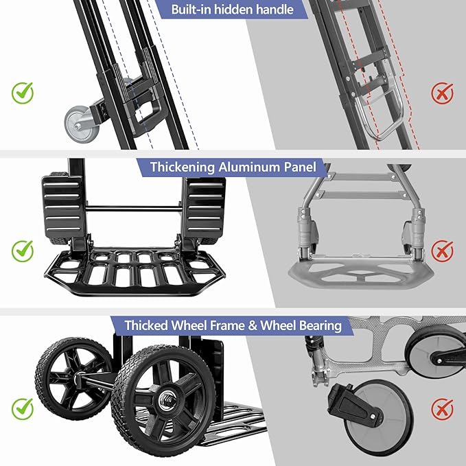 KEDSUM 3-in-1 Convertible Dolly Cart - Image 3