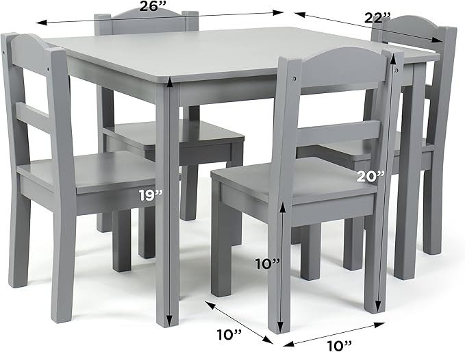 Humble Crew Kids Table and Chair Set, Toddler Activity Table - Image 3