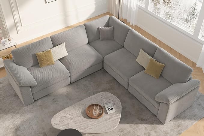 EASE MOOSE Oversized Sectional Modular Sofa, L Shape Sectional Couch Wide Deep - Image 4