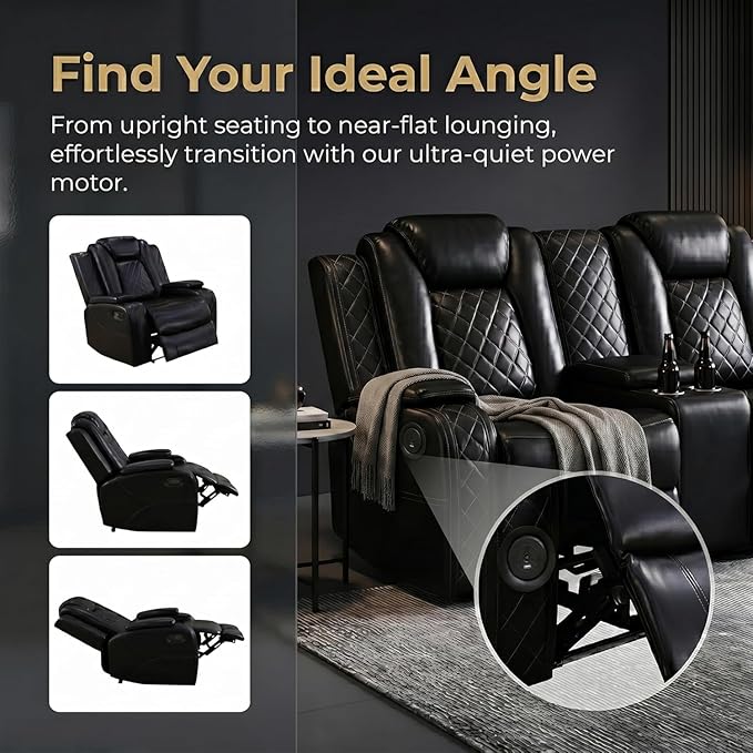 Leather Sofa Set, Power Recliner Sofa Set - Image 5